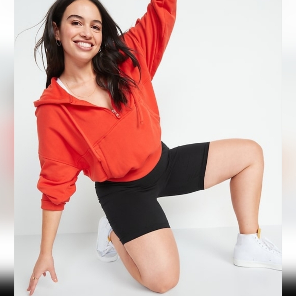 Old Navy High Waisted Black Biker Shorts